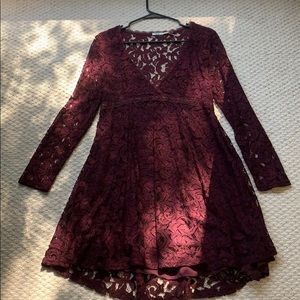 Urban Outfitters Low Cut Lace Skater Dress